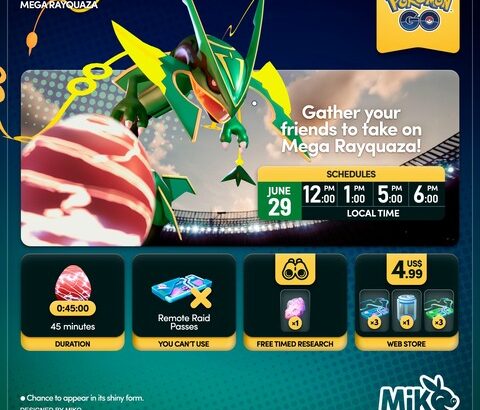 【ポケモンGO】「エピックレイド：メガレックウザ」の詳細が発表！【6月29日(土)】