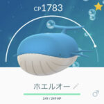 【ポケモンGO】ホエルオー10000台2匹と12000台1匹が精一杯