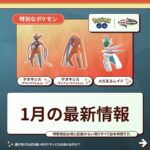 【ポケモンGO】1月の予定が公式発表！伝説レイドはシンオウ3伝説とデオキシス！